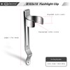 LIGHTFE 10-Pack B103 Flashlight Clip, Stainless Steel Durable Pen Clip,