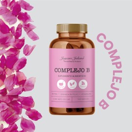 Pack de 5 Complejo B Suplemento Alimenticio Biotina Granda en Cápsula Vitamina B12 Ingredientes Naturales Vegano | Presentación Pack de 5 Envases, 120 Capsulas Por Envase