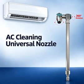 360° Dual Swivel Cleaning Wand with 1/4 in Quick Connect – Adjustable Spray Nozzle for HVAC Coils & Car Detailing