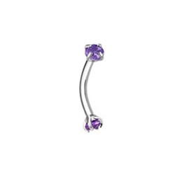 Paula & Fritz® Eyebrow Stud Labret Monroe Cartilage Cubic Zirconia Many Colours Stainless Steel Surgical Steel 316L, Stainless Steel, Cubic Zirconia