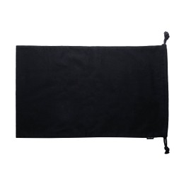 ZENPAC Cloth Bags, Black Duster Flannel Boot Storage with Drawstring Closure, Washable Breathable Cotton Fabric for Shoe, Luggage, 12.5x20.5, 2 Pack