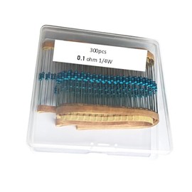 0.1 1/4W, 0.1R1/4W, 0.1 ohm, 0.1 R 1/4W, 0.1Ω resistor, 0.1 ohm resistor, 0.1 ohm Metal resistor, 0.1R Metal Film resistors 1/4w(0.25w) 1% tolerance 0.01 MF Metal Film Fixed Resistor 300(10PCS)