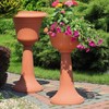 Classic plastic terracotta colour Milano flowerpot vase 30 cm of