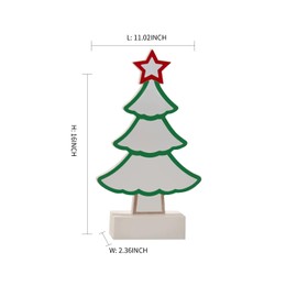 DUOMY DÉCOR 16Inch Infinity Christmas Tree Light, Light Up Mirror Christmas Tree Table Decor,USB Or Battery Operated Christmas Light Table Decor for Christmas Decoration