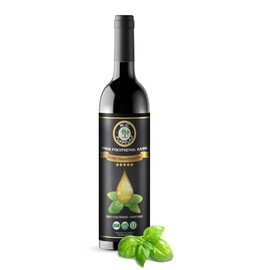 M.G. PAPPAS High Polyphenol Rich Basil Infused Olive Oil - Extra Virgin Olive Oil - Over 500mg/kg - Cold Pressed & Unfiltered - High Hydroxytyrosol Greek Olive Oil - Award Winning
