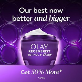 Olay Crema de noche de retinol para mujer, MAX, antienvejecimiento, sin fragancia, no grasa, antiarrugas, líneas finas suaves, cuidado de la piel hidr