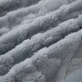 Baby Blanket, 3D Soft and Fluffy Sherpa Baby Blanket, Reception Blanket for Toddlers, Babies, Boys and Girls, Reversible Fluffy Blanket for Cot, Car Seat, Stroller (Grey, 76 x 101 cm)