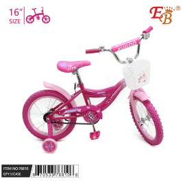 16" Air Tire Pink Bicycle with Training Wheels Model 76810 1PC/CS