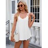 iChunhua Scoop Neck Cami Top Floaty Strappy Vest Tops Women