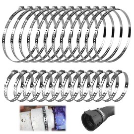 Pack of 30 Hose Clamps Stainless Steel CV Set, 20-120 mm Adjustable Axle Cuffs, Hose Clamps Tool, CV Hose Clamp Clip, Hose Clamps Require No Screws