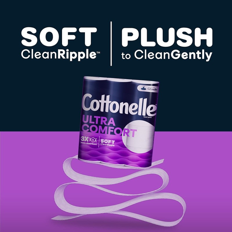Cottonelle Ultra ComfortCare Toilet Paper - Beige, Mega Rolls (12