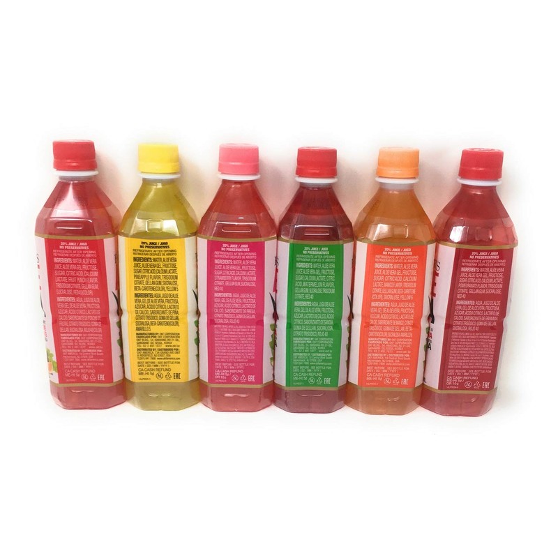 OKF Aloe Vera Drink in 16.9 Ounce Bottles (6 Flavor