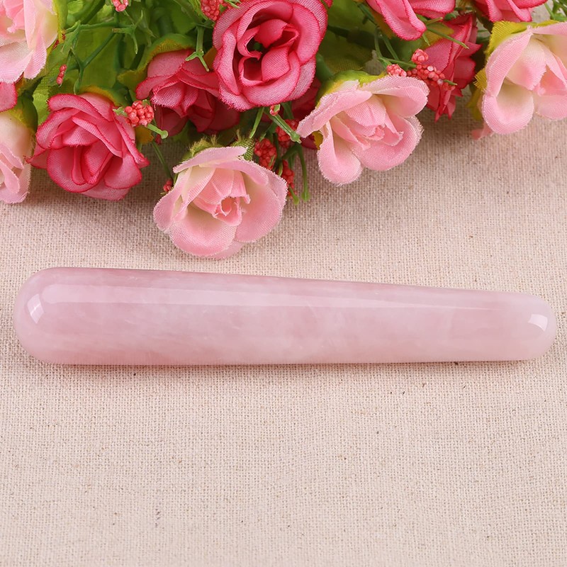 FTVOGUE Massage Stone Rose Quartz Crystal Face Massage Stone Smooth