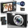Digital Camera, AutoFocus 4K Compact Camera with Dual Camera with