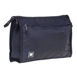 Kulturtasche Washbag groß Damen Herren Elephant Large Kosmetiktasche Travel Reise Tasche Beautycase Kulturbeutel 4 L Dark 3620 Auswahl + Beutel (Schwarz GRAU)