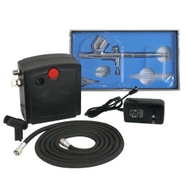 Segawe Dual-Action Mini Airbrush Kit Air Compressor System Set Spray Gun Paint Art Nail
