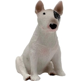Sandicast SS19401 Small Size White Bull Terrier Sculpture, Sitting