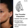 Traveller Clip-On Earrings - Crystals - Gold-Plated or Platinum Plated,