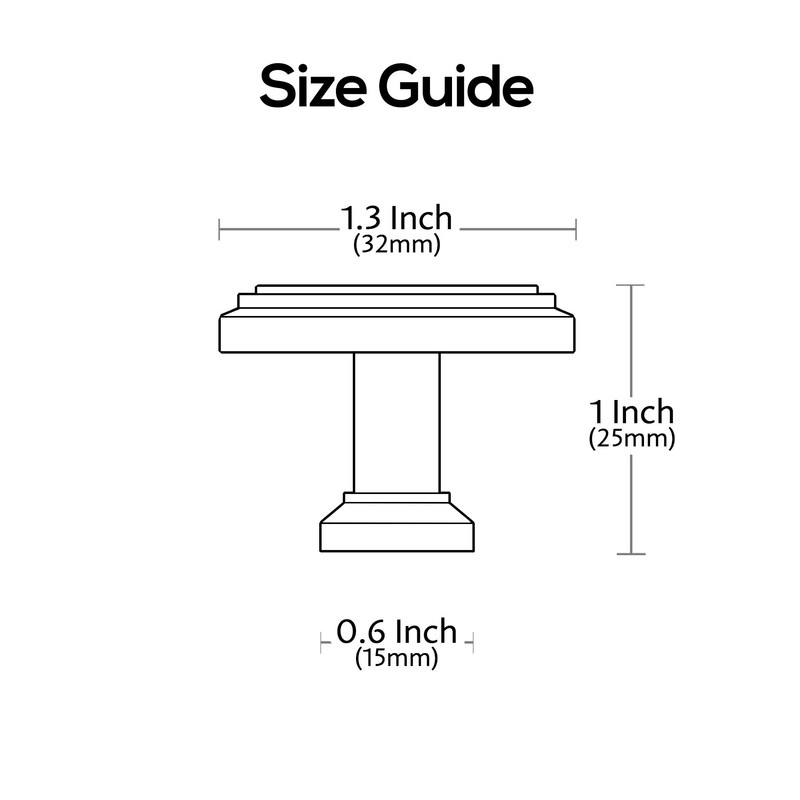 Alzassbg 6 Pack Brushed Satin Nickel Cabinet Knobs, 1.3 Inch(32mm)