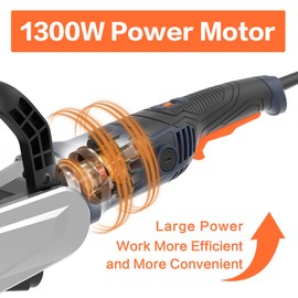 MAXXT Burnishing Polishing Machine, 1300w Surface Conditioning Tool, 6 Speed Variable 3200RPM Motor Drum Machine Grinder, Handheld Electric Stainless Steel Polisher With 3 Polishing Wheels