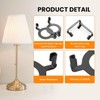 WADY 4PCS Black Metal Lamp Harp Holder Adapters (1.65") -