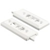 Prime-Line F 2728 Tilt Latch Pair, White Plastic Construction, Spring-Loaded,