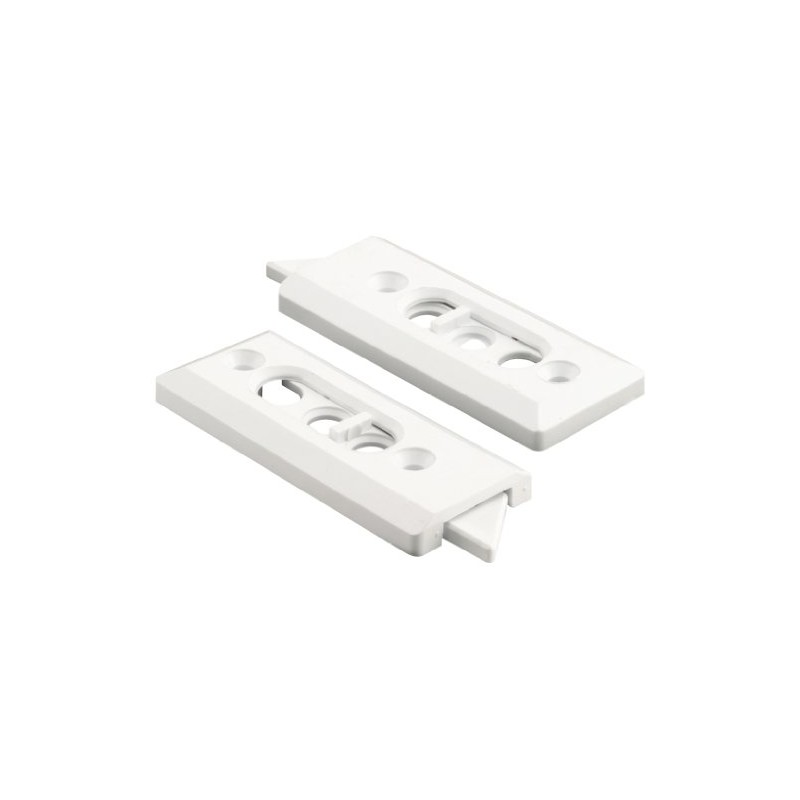 Prime-Line F 2728 Tilt Latch Pair, White Plastic Construction, Spring-Loaded,