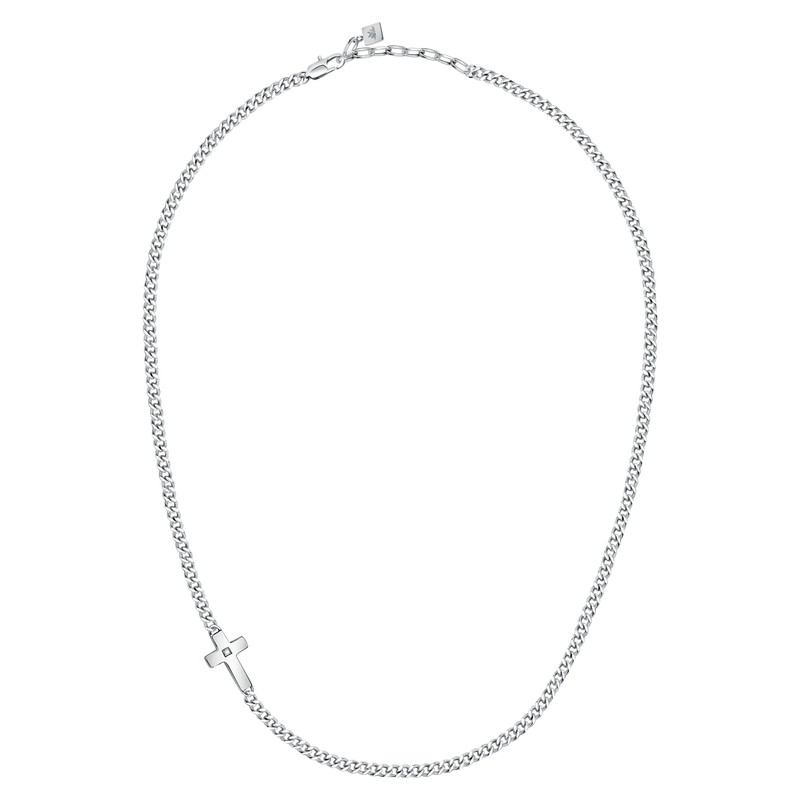 Morellato Cross SKR62 Men's Necklace Steel Zircons, Alloy Steel, Zircons