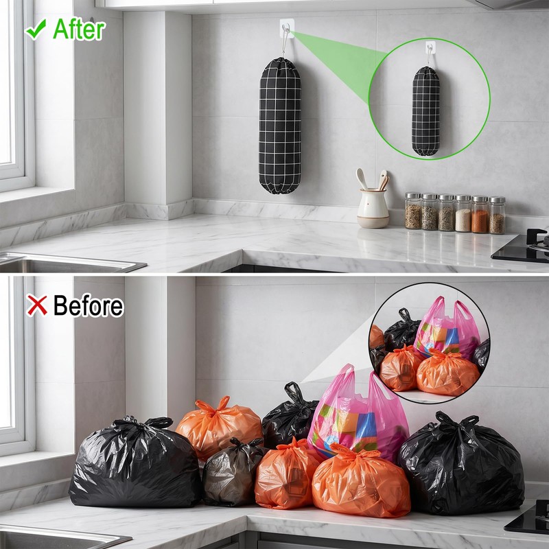 ZEYIYER 2Pcs Carrier Bag Storage Hanging Carrier Bag Holder