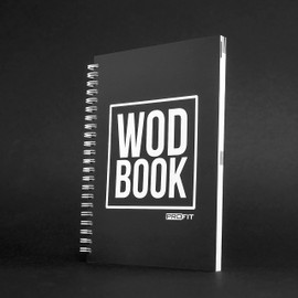 WODBOOK Training Journal by ProFit - Cross Training Tracking Journal - Created and Designed to Track Your Strength, Conditioning and Skills - 140 Pages / 200 WODs / Wire-Bound / 6x8 in / Pen Included