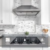 Yipscazo 20 Sheets Peel and Stick Stone Metal Backsplash, PVC