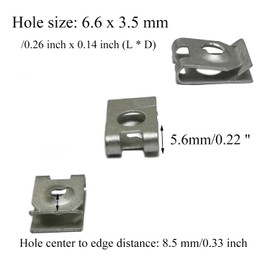 Pro Bamboo Kitchen 50pcs #10 Spring Steel Speed Fastener U Nut Clip U Speed Nut