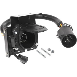 MECMO Multi-Tow 7-Way Blade and 4-Way Flat Trailer Wiring Adapter for Ford GM Ram GMC Sierra Grand Cherokee, Dual-Output Vehicle-Side Trailer Light Plug Connector Harness USCAR 7 Pin Socket Required