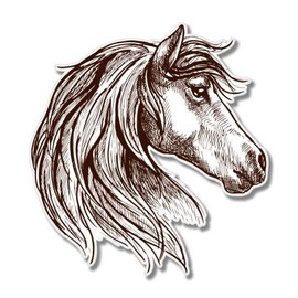 GT Graphics Beautiful Horse Mustang - Vinyl Sticker Waterproof Decal