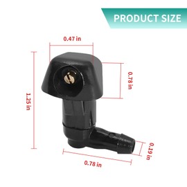 2Pcs 76810-SDA-A11 Windshield Washer Nozzles Replacement for Honda Civic 2006-2011, Odyssey 2005-2010, Accord 2003-2007, Element 2003-2011