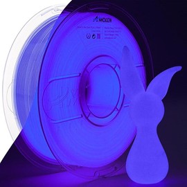 Glow-in-the-Dark PLA Filament, 1.75mm, 1KG/2.2LB:_Glow Blue Purple_US (TO US ONLY)