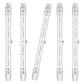 Queeplo Pack of 5 R7S Halogen Bulbs 230 W 230 V Dimmable Warm White 118 mm R7S Halogen Rod
