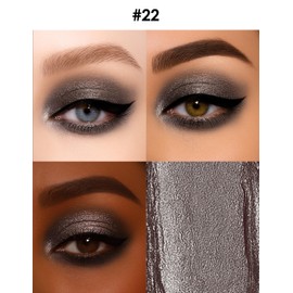 Erinde Shimmer Cream Eyeshadow Stick, Long Lasting Metallic Eye Shadow Sticks, Waterproof Creamy Glitter Eyeshadow Pencil, High Pigmented Blendable Neutral Eye Makeup, 22 Dark Taupe Shimmer