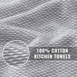 Homaxy Premium Kitchen Towels 18"x28", 6 Pack Large Cotton 380 GSM Dish Towels, Highly Absorben Yarn Dyed Kitchen Hand Towels, Soft Utility Tea Towel Set with Hanging Loop, Multicolor