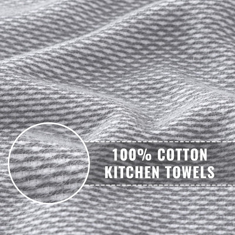 Homaxy Premium Kitchen Towels 18"x28", 6 Pack Large Cotton 380