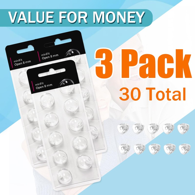 Open 8mm-Hearing Aid Domes for Oticon Minifit, Oticon Hearing Aid