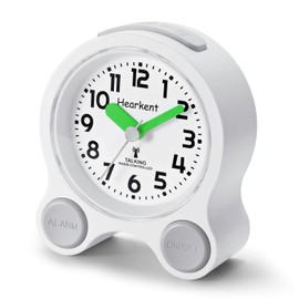 Hearkent Atomic Talking Clock 5 Sets of Separate Alarms English Speaking Pleasant Male Or Female Voice Switchable (GREEB)