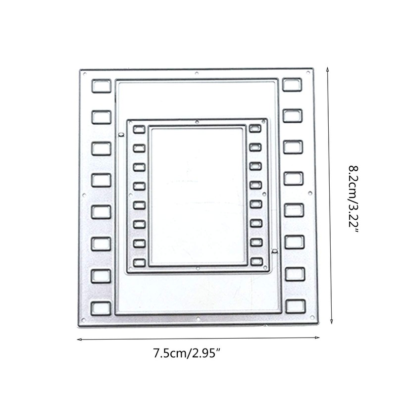 MinnowXY Rectangular Frame Metal Cutting Die e Punch Stencils Embossing