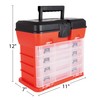 Storage Tool Box - Portable Multipurpose Organizer With Main Top