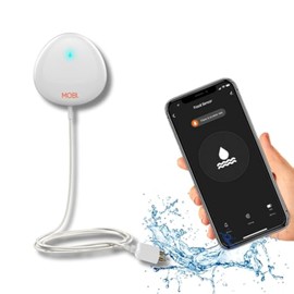 MOBI Smart Home 2.4GHz WiFi Water Leak Sensor, Water Sensor, Water Detector Alarm; Water Leak & Flood Detector, Smart Notification App, Expand with Cameras & Smart Home Devices. Battery Included