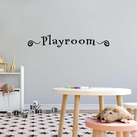 Children Playroom Happiness Sign Wall Decal Decoration Playroom Signage Kids ChildrenFun Time Play Area Lasts Years and Easily Removable - Size: 10 in(W) x 2 in(H)