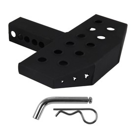 Godimg Hitch Step for 2 Inch Receive, Trailer Bumper Guard with Pins,12in (L) x 9.2in(W) x 2.5in(H), Weatherproof Powder-Coated,for Most Automotive Pickups, Automotive SUVs