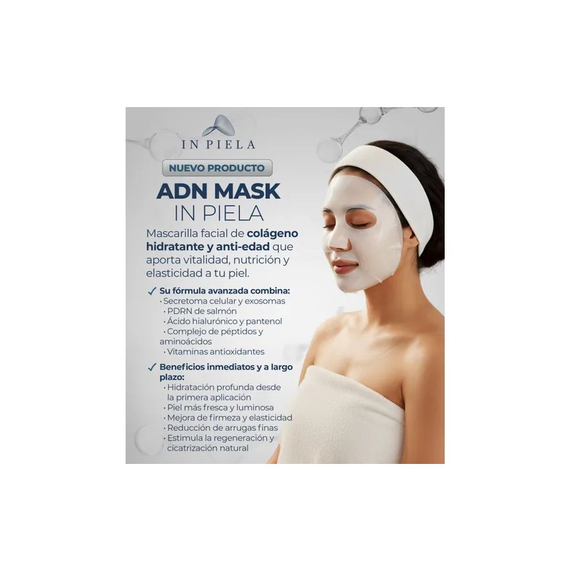 Adn Mask Colageno Con Secretoma, Exosomas Y Pdrn Salmón 4hrs