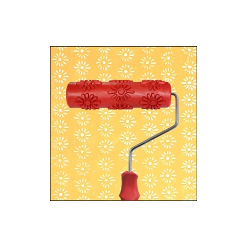 Bueer 7" DIY Patterned Paint Roller Decorative Rubber Roller with