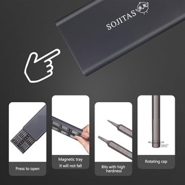 67 en 1 Juego de Desarmadores Precisión con 62 Puntas, Kit Reparación Destornilladores para Celulares, Laptop, Controles, Cámara y Reloj Herramientas con Caja Magnética